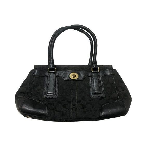 Coach Hampton Signature Carry All Tote Handbag Black D0773 11062 - Picture 1 of 7